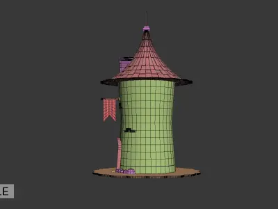 Stylized Tower House 3D model