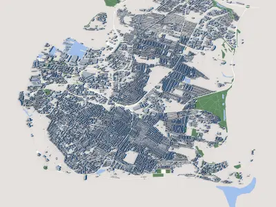 Portsmouth City England 3D model