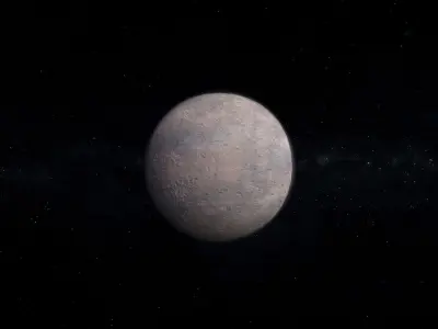 Dwarf Alien Planet or Moon 09 Low-poly 3D model