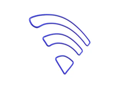 Neon Wifi Symbol v1 002 Low-poly 3D model
