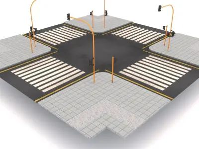 Streets Road Collection 3D model