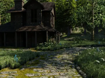 Village Scene 3D model