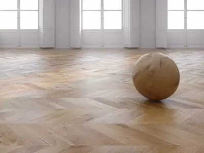 Oak Chevron floor 3D model