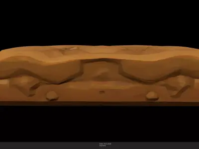 Stylized Sand Stone Floor Game Ready - AI Low-poly 3D model