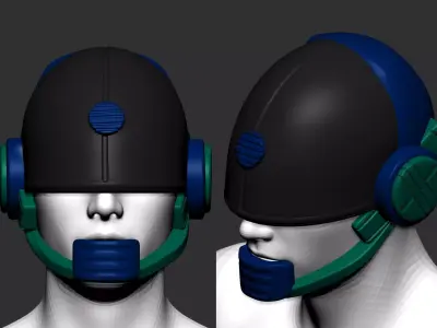 High quality scifi helmet high poly sculpt 3d printable ver 3 3D model