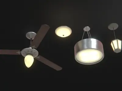 Interior Lights Low-poly 3D model