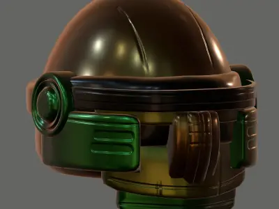 Gas mask helmet 3d model scifi Low-poly  Low-poly 3D model 320