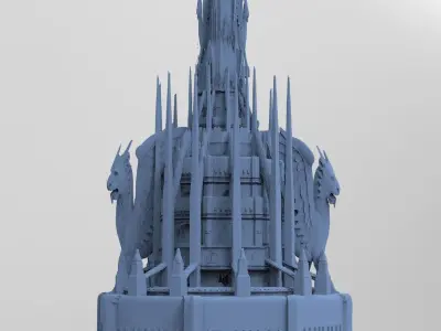 Medieval Lion Tower Grand 2 3D model