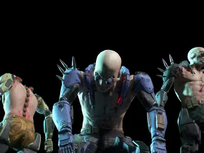 Cyborg 03 Low-poly 3D model