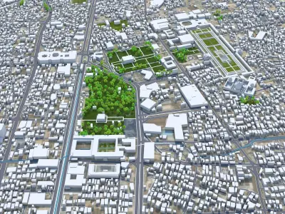 Isfahan City Iran Low-poly 3D model