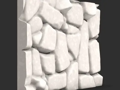 Wall Kitbash Stone Facade Set 3D print model
