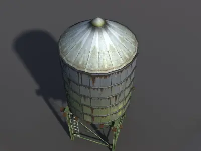 Water Tank 47 Low-poly 3D model