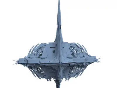 Ivy Tortoise Steampunk ship 12 3D model