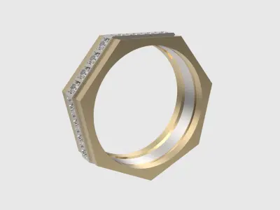 Lucky Heptagon Wedding Ring JDBCo 3D print model
