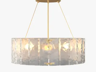 Willamette 32in Clear Fluted Glass Chandelier 3D model