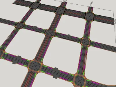 Road network 3d model 3D model