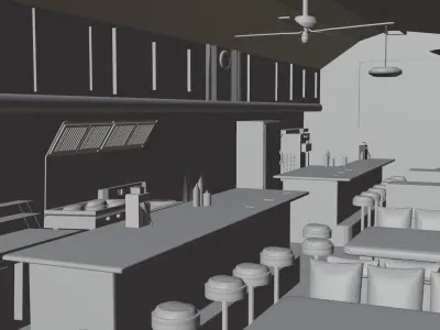 American dinner Free low-poly 3D model