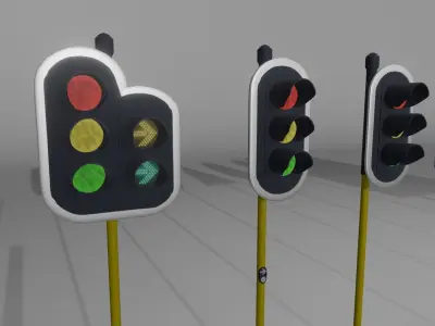 South African Road Signs pack 01 Free low-poly 3D model