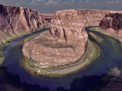 Grand Canyon Horse Shoe Bend Multipurpose 3D Terrain Model 3D model