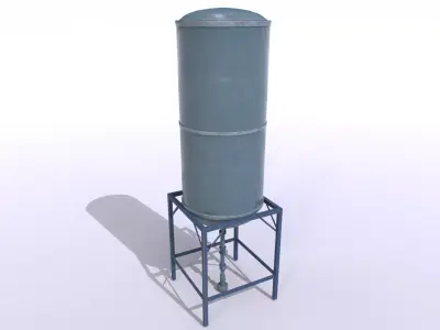 Water tank 3 Low-poly 3D model