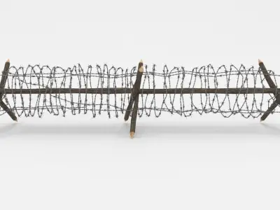 Barb Wire Obstacle 3D model
