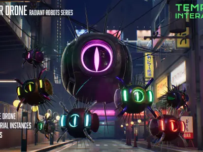 Thrasher - Radiant Robots Series Low-poly 3D model