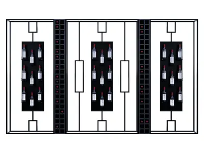 Wine Shelf 4 3D model