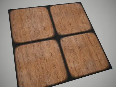 Stylized wooden tiled pbr material Texture