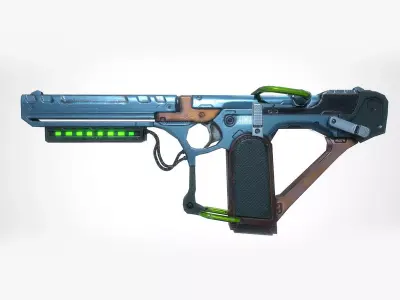 Sci Fi Gun Low-poly 3D model