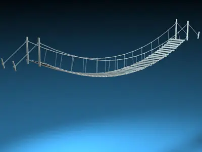 Rope bridge 3D model