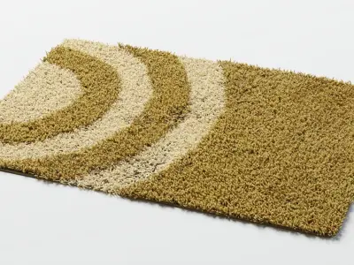 bathroom rugs 4 colors 3D model