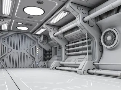 Sci Fi Interior 7 3D model