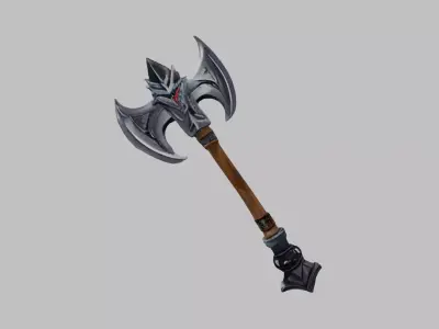 fancy axe2 Free low-poly 3D model