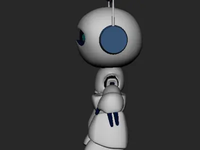 Robot Mascot 3D Character Model Low-poly 3D model