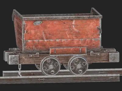 Minecart Low-poly 3D model