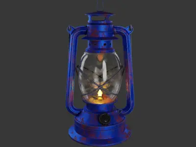 Village vintage  Fire Lamp 3D model