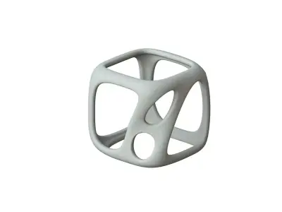 SciFi Cube Object No 16462 Low Poly Shape Texture