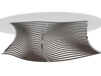 Parametric modern coffee table 3D model