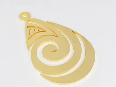 Maori pendant 8 3D print model