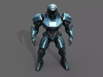 Cyborg Fighter Pack 1 Low-poly 3D model