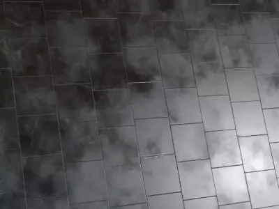 Polished Charcoal Veined Marble Blocks PBR Seamless Texture