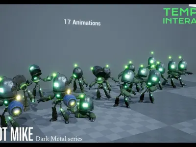 Zombie Robot Mike - Dark Metal Series Low-poly 3D model