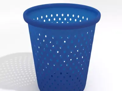 Perforated Plastic Dustbin FREE Free 3D model