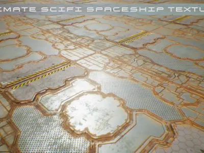 PBR Sci-Fi Spaceship Texture 12 Low-poly 3D model