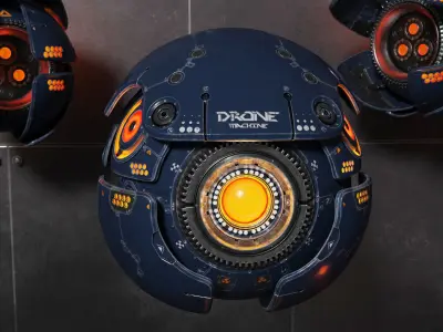 Sci Fi Drone Low-poly 3D model