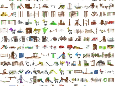 186 Playground Outdoor Lappset Collection 3D model