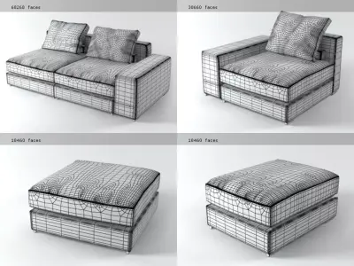 Jagger High Back sofasystem 3D model