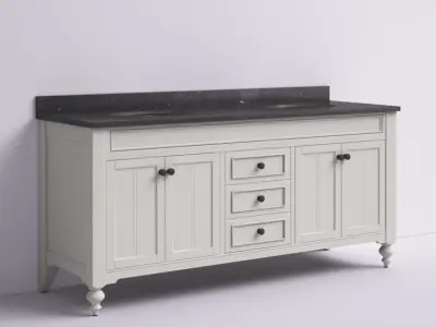 Dow Free Standing Double Bathroom Vanity 3D model