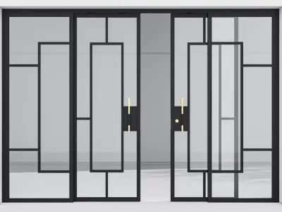 Aluminium door 215 3D model
