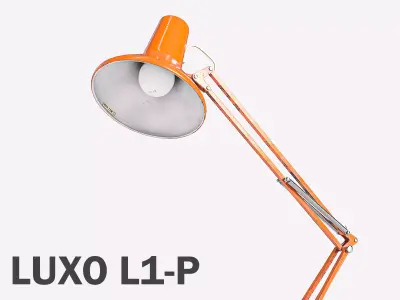 Luxo L 1P Orange Architects Table Lamp Free 3D model